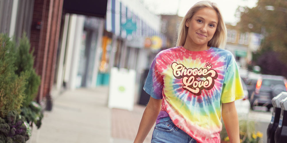 choose love tie dye t shirt