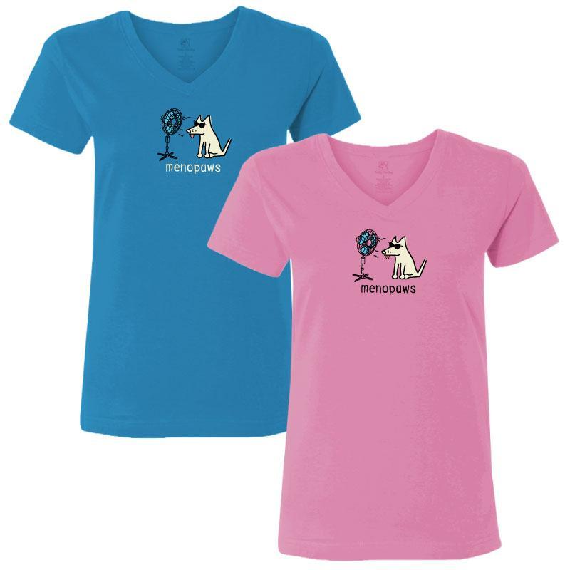 Teddy The Dog Yankee Poodle - Ladies T-Shirt V-Neck XX-Large / Navy