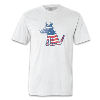 Flag Teddy T-Shirt - Classic Garment Dyed - Teddy the Dog T-Shirts and Gifts