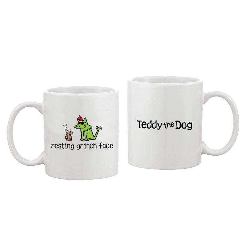 Resting Grinch Face Coffee Mug - 15oz Ceramic Coffee Mug