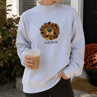 Smells Like Fall Mock Neck Crewneck Sweatshirt