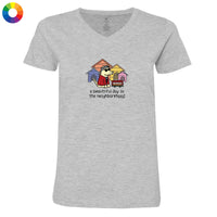A Beautiful Day in the Neighbarkhood - Ladies T-Shirt V-Neck