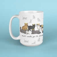 All Cats go to Heaven  - Large Coffee Mug