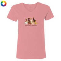 All Dogs Go to Heaven - Ladies T-Shirt V-Neck