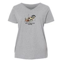 Best Furends Stick Together - Ladies Curvy V-Neck Tee