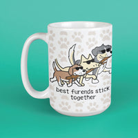 Best Furends Stick Together - Large Coffee Mug
