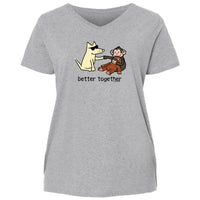Better Together - Ladies Curvy V-Neck Tee