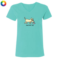 Bowl Half Full - Ladies T-Shirt V-Neck