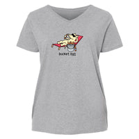 Bucket List  - Ladies Curvy V-Neck Tee
