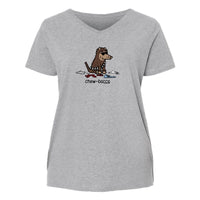 Chew Bacca - Ladies Curvy V-Neck Tee