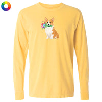 Corgi Flowers - Classic Long-Sleeve T-Shirt