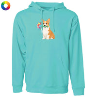 Corgi Flowers - Sweatshirt Pullover Hoodie
