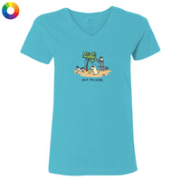 Deck the Palms  - Ladies T-Shirt V-Neck