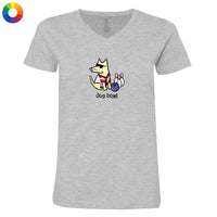 Dog Bowl - Ladies T-Shirt V-Neck