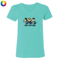 Doggy and the Dynamos - Ladies T-Shirt V-Neck