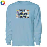 Dogs Make Me Happy Halloween - Crewneck Sweatshirt