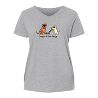 Dogue de Bordeaux - Ladies Curvy V-Neck Tee