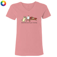 Draw Me   - Ladies T-Shirt V-Neck