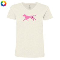 Flower Dog - Ladies T-Shirt V-Neck