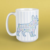 Frenchie Silhouette - Large Coffee Mug