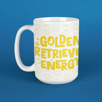 Golden Retriever Energy - Large Coffee Mug