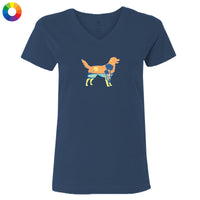Golden Silhouette - Ladies T-Shirt V-Neck