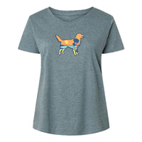 Golden Silhouette - Ladies Curvy V-Neck Tee