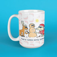 Here Comes Sandy Paws  - Large Coffee Mug