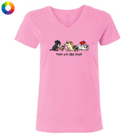 Hope you like Dogs  - Ladies T-Shirt V-Neck