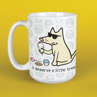 I Deserve a Little Treat - Large Coffee Mug