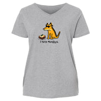 I Hate Mondays - Ladies Curvy V-Neck Tee