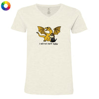 I will not bark today - Ladies T-Shirt V-Neck