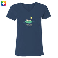 Let it Snow Summer - Ladies T-Shirt V-Neck