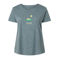 Let it Snow Summer - Ladies Curvy V-Neck Tee
