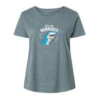 Lets get Hammered - Ladies Curvy V-Neck Tee