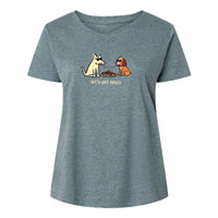 Lets Get Saucy  - Ladies Curvy V-Neck Tee