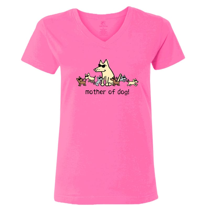 Mother of Dog - Ladies T-Shirt V-Neck – Teddy the Dog