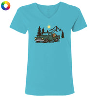 Mountain Truckin - Ladies T-Shirt V-Neck
