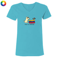 Paws for Venezuela - Ladies T-Shirt V-Neck