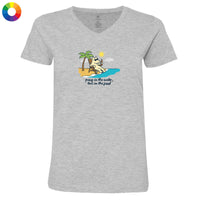 Paws in the Water - Ladies T-Shirt V-Neck