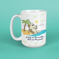 Paws in the Water - Large Coffee Mug