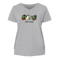 Plant Based - Ladies Curvy V-Neck Tee