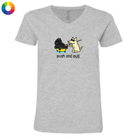 Push and Puli - Ladies T-Shirt V-Neck