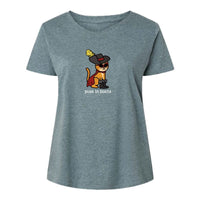 Puss in Boots  - Ladies Curvy V-Neck Tee