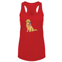 Red White and Golden - Ladies Racerback Tank Top
