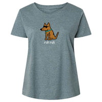 Ruh Roh - Ladies Curvy V-Neck Tee