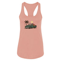 Summer Truckin - Ladies Racerback Tank Top