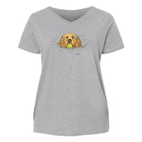Take a Swim - Ladies Curvy V-Neck Tee