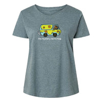 The Mystery Muttchine - Ladies Curvy V-Neck Tee