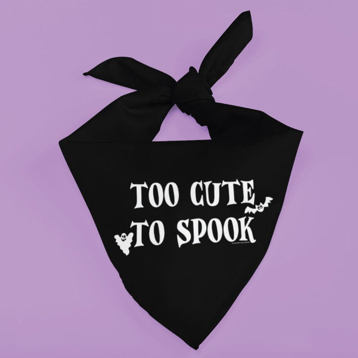 Bandana D'Halloween Pour Chien « Too Cute To Spook » – Taille M/L, Fermeture Par Bouton-pression, Motif Festif - 2